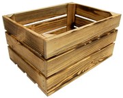 Drevená debnička opalovaná "M" 40x30x21 cm