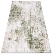 Koberec AKRYL USKUP 9483 slonová kosť/ zelený
