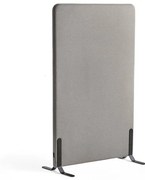 Paraván ZONE, 1360x800x46 mm, látka Rivet, čierne nožičky, striebornošedá