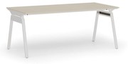 Kancelársky stôl PRIMO SIGMA, 1800 x 900 mm, biela podnož, breza