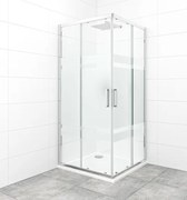Sprchový kút štvorec 90x90 cm SAT TEX SATBKTEXQ90CRS