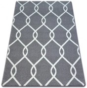 Koberec SKETCH F934 Sivo / Biely trellis