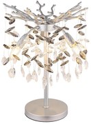 Globo 64138TS - Stolná lampa QUEENA 3xE14/40W/230V strieborná