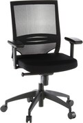 XXXLutz OTOČNÁ STOLIČKA, sieťovina, plochá tkanina, čierna MID.YOU - Online Only kancelárie - 001918007701