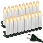 Nexos 5960 Klasické sviečky na vianočný stromček, teplá biela