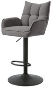 Sivé barové stoličky s nastaviteľnou výškou v súprave 2 ks Marilla – Unique Furniture