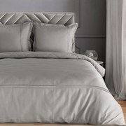 SATÉNOVÉ OBLIEČKY HAFT4 160X200 CM, 2 KS 70X80 CM STRIEBORNÁ