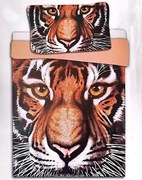 Obliečky Tiger Bavlna 70x90 140x200 cm