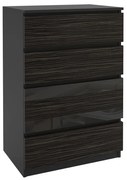 Komoda 49 Belini čierny / eben kráľovský MH KOM1/1/B/HK/B/0