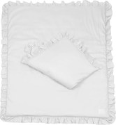 Detské obliečky bez výplne s volánikom svetlo šedá 70x100 cm