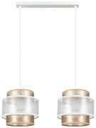Luster na lanku GABI 2xE27/60W/230V zlatá/biela