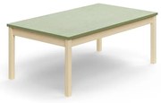 Stôl DECIBEL, 1400x800x530 mm, akustické linoleum, breza/zelenošedá