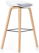 Barová Stolička H-86 Biely/Šedá