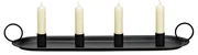Adventný kovový svietnik ARRANGEMENT 49x14 cm - viac farieb Farba: Čierna