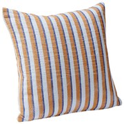 Modro-hnedý bavlnený vankúš Hübsch Rita, 50 x 50 cm