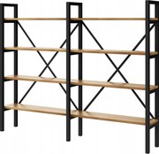 Regál Loft industriálny na knihy dub D4-40 200 cm