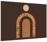 Sklenený obraz - Oranžové oblúky N⁰3 (70x50 cm)