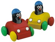 Pískacie auto s Krtkom - červené