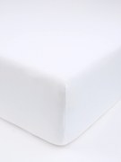 Jersey prostěradlo do postýlky s elastanem 70 × 140 cm – bílá