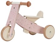 Odrážadlo trojkolka drevená Pink