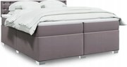vidaXL Boxspring posteľ s matracom sivá 200x200 cm umelá koža