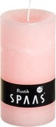 Stĺpová sviečka SPAAS RUSTIK 13 cm ružová
