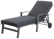 Sunfun Maja XL Záhradné ležadlo polohovateľné, 196 × 80 × 102 cm, hliník, textil vrátane polstra, antracit