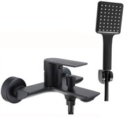 Rea Urban, vaňová batéria s bodovou ručnou sprchovou sadou, čierna, REA-B9910