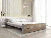 Posteľ IKAROS DOUBLE 120 x 200 cm, dub sonoma/sivá Rošt: Bez roštu, Matrac: Bez matraca