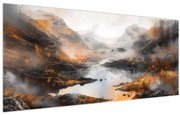 Obraz - Maľba horskej krajiny (120x50 cm)