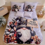 Obliečky Homa GNOMTIME LIGHT GREY 3-dielna sada 140x200 cm