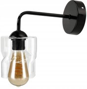 BERGE LED nástenné svietidlo sklenené rolovacie štvorcové - priehľadné