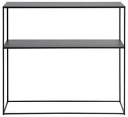Čierny kovový konzolový stolík 35x90 cm Pebble – Unique Furniture