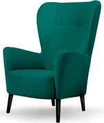 Kreslo Next, tmavo zelená látka / nohy čierne%