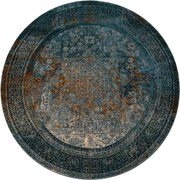 Koberec OMEGA MAMLUK tmavomodrý / hnedý kruh