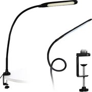 JU Stolná lampa s nastaviteľným ramenom, čierna, interiérová