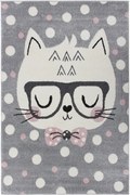 Detský koberec Kiddy MAČKA biely