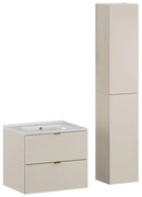 Koupelnová sestava Adele Cashmere Lava se zápustným umyvadlem a skříňkami 60 cm kašmírová/dub wotan