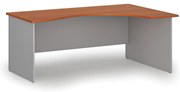 Ergonomický kancelársky písací stôl PRIMO GRAY, 180x120 cm, pravý, sivá/čerešňa