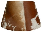 Tienidlo na lampu z hovädzej kože - hnedo biela - 20 * 30 * h 18,5cm