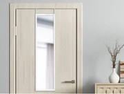 Závesné zrkadlo na dvere Bea 30x120 cm, biele%