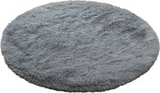 Okrúhly koberec Lana – sivý shaggy s vysokým vlasom 3 cm Rozmer: 80 cm