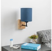 Brilagi - Nástenná lampa NUBILA WOOD 1xE27/25W/230V dub/tmavomodrá