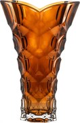 KRIŠTÁĽOVÁ VÁZA BOHEMIA HONEY COMB SMOKEY 355MM