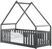 Posteľ Domček Bee 90x200 grafit