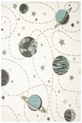 Koberec Lima G759A planéty, tyrkysový / krémový