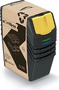 PROSPERPLAST Sada 4 odpadkových košov SORTIBOX I z recyklovaného materiálu, čierna, objem 4×20 l