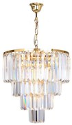 Brilagi - LED Krištáľový luster na reťazi MOZART 5xE14/40W/230V zlatá BG0751