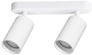 Bodové svietidlo Pipe, 2x biele kovové tienidlo, w