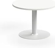 Konferenčný stolík ALVA, Ø700x500 mm, HPL, biela
